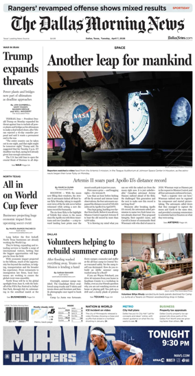 Cover of The Dallas Morning News