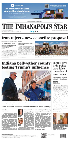Cover of The Indianapolis Star