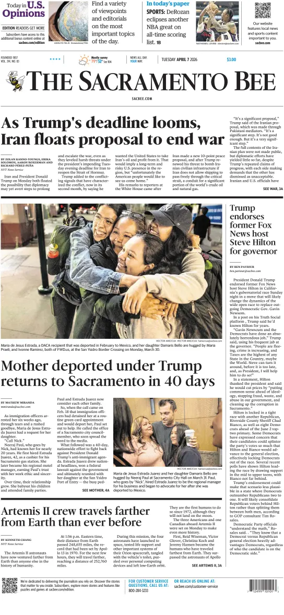 Cover of The Sacramento Bee