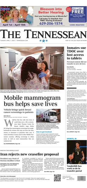 Cover of The Tennessean