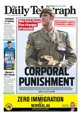 Cover of The Daily Telegraph (Sydney)