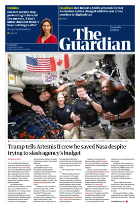 Cover of The Guardian Australia