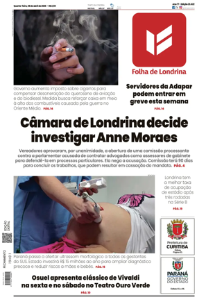 Cover of Folha de Londrina