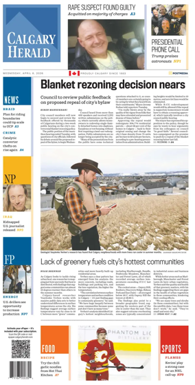 Cover of Calgary Herald