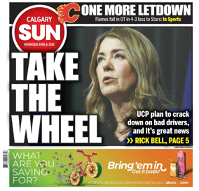 Cover of Calgary Sun