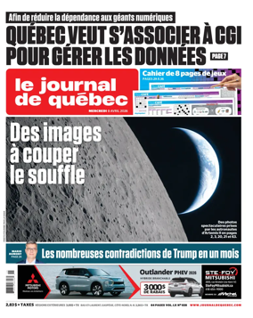 Cover of Le Journal de Quebec
