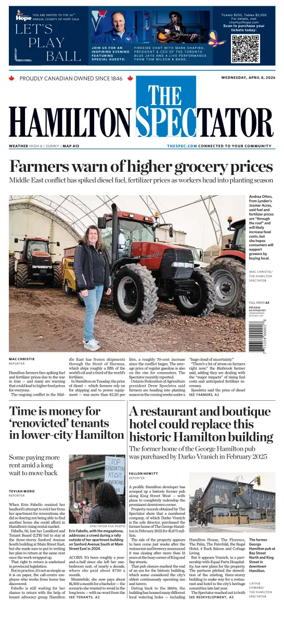 Cover of The Hamilton Spectator