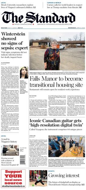 Cover of The Standard (St. Catharines)