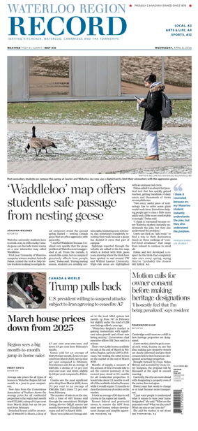 Cover of Waterloo Region Record