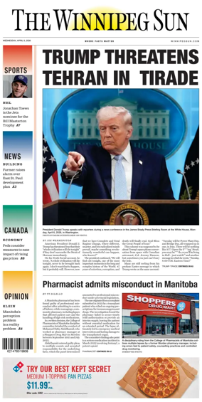 Cover of Winnipeg Sun