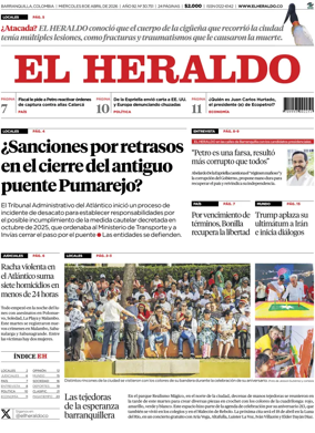Cover of El Heraldo (Colombia)