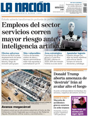 Cover of La Nacion (Costa Rica)