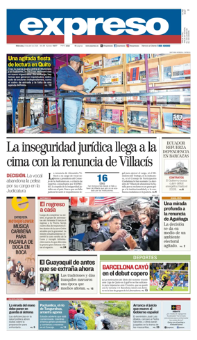 Cover of Diario Expreso