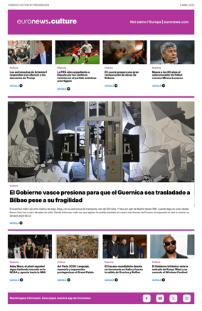 Cover of Euronews Culture and Sport (Spanish) Compiled Edition