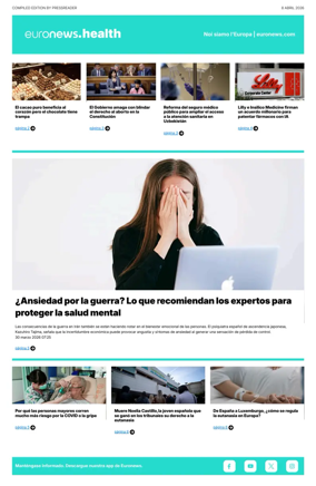 Cover of Euronews Health (Spanish) Compiled Edition