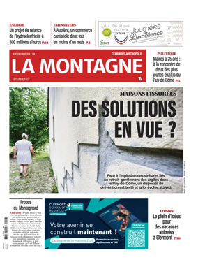 Cover of La Montagne (Clermont-Metropole)