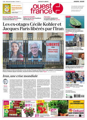 Cover of Ouest France (Angers / Segre)