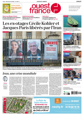 Cover of Ouest France (Cholet)