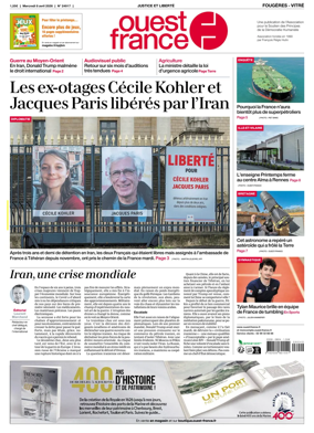 Cover of Ouest-France (Fougeres Vitre)