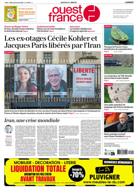 Cover of Ouest France (Lorient)