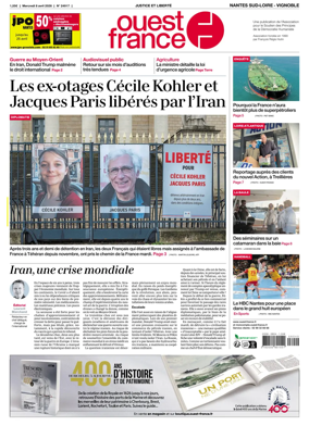 Cover of Ouest France (Nantes / Sud-Loire / Vignoble)