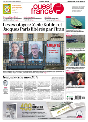 Cover of Ouest-France (Quimperle Concarneau)