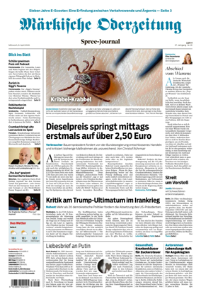 Cover of Markische Oderzeitung Spree-Journal
