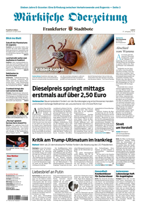 Cover of Markische Oderzeitung Frankfurt (Oder)