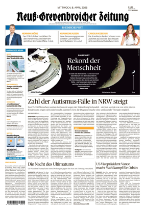 Cover of Neuss-Grevenbroicher Zeitung Neuss