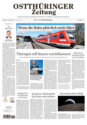 Cover of Ostthuringer Zeitung (Posneck)