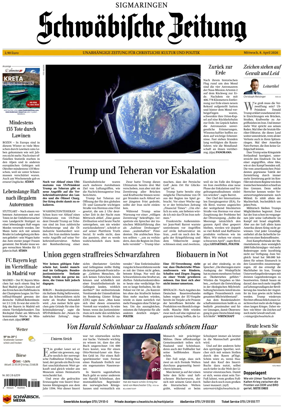 Cover of Schwabische Zeitung (Sigmaringen)