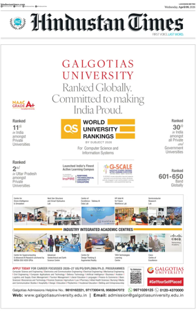 Cover of Hindustan Times (East UP)