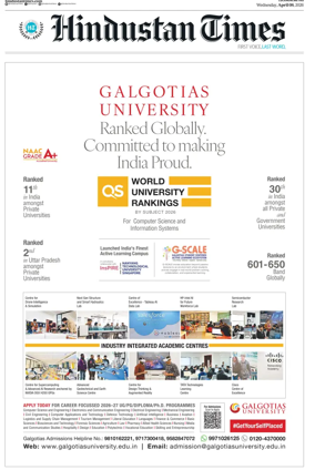 Cover of Hindustan Times (Lucknow)