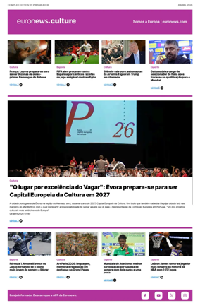 Cover of Euronews Culture and Sport (Portuguese)