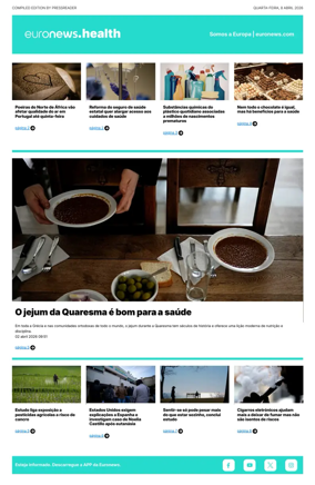 Cover of Euronews Health (Portuguese)