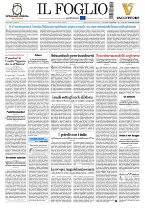 Cover of Il Foglio Quotidiano