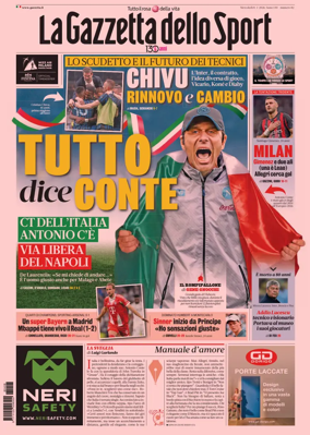 Cover of La Gazzetta dello Sport