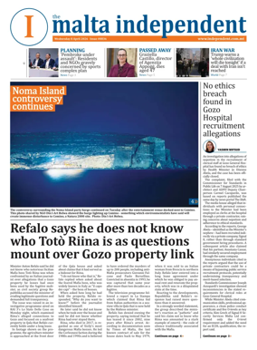 Cover of Malta Independent