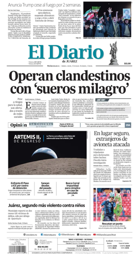 Cover of El Diario de Juarez