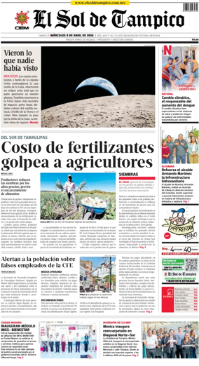 Cover of El Sol de Tampico