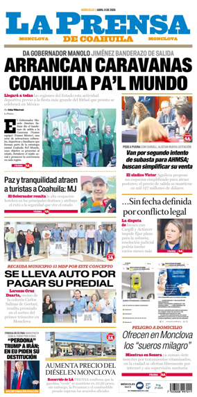 Cover of La Prensa de Coahuila