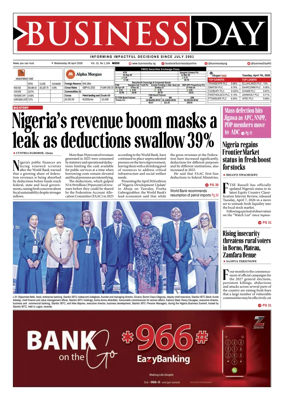 Cover of Business Day (Nigeria)