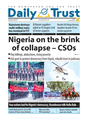 Cover of Daily Trust