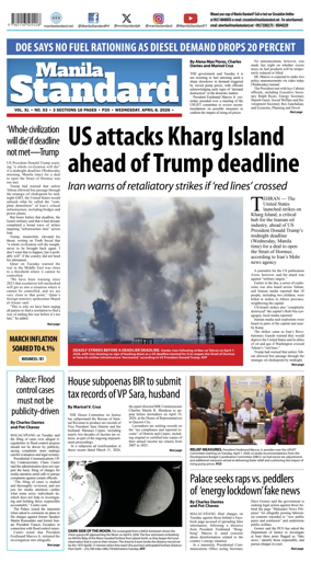 Cover of Manila Standard