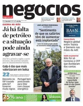 Cover of Jornal de Negocios