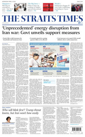 Cover of The Straits Times
