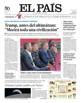 Cover of EL PAIS Valencia