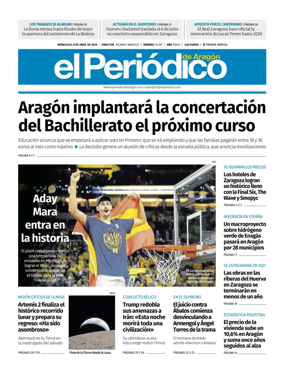 Cover of El Periodico Aragon