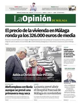 Cover of La Opinion de Malaga