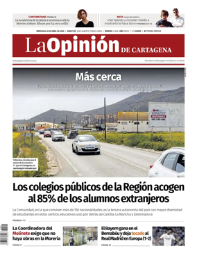 Cover of La Opinion de Murcia (Cartagena)